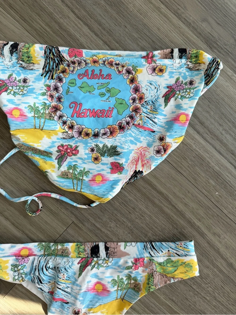 Frankie's Bikinis Hawaii Print Tankini